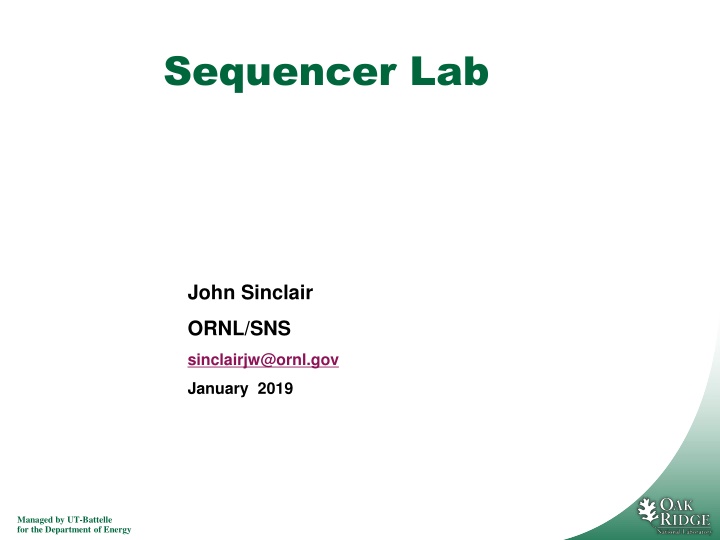 Sequencer Logic Flow in Lab Environment