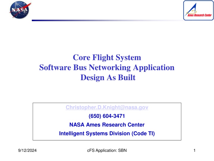 Core Flight System Software Bus Networking Application Design