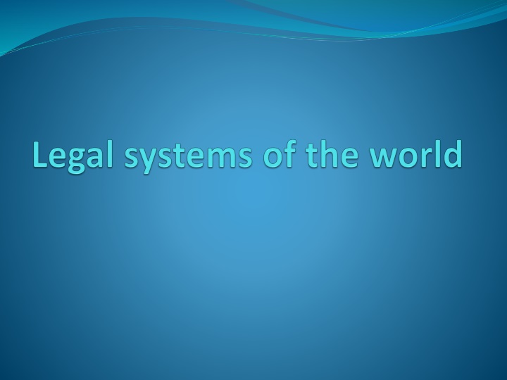 Legal Systems and Sources of Law