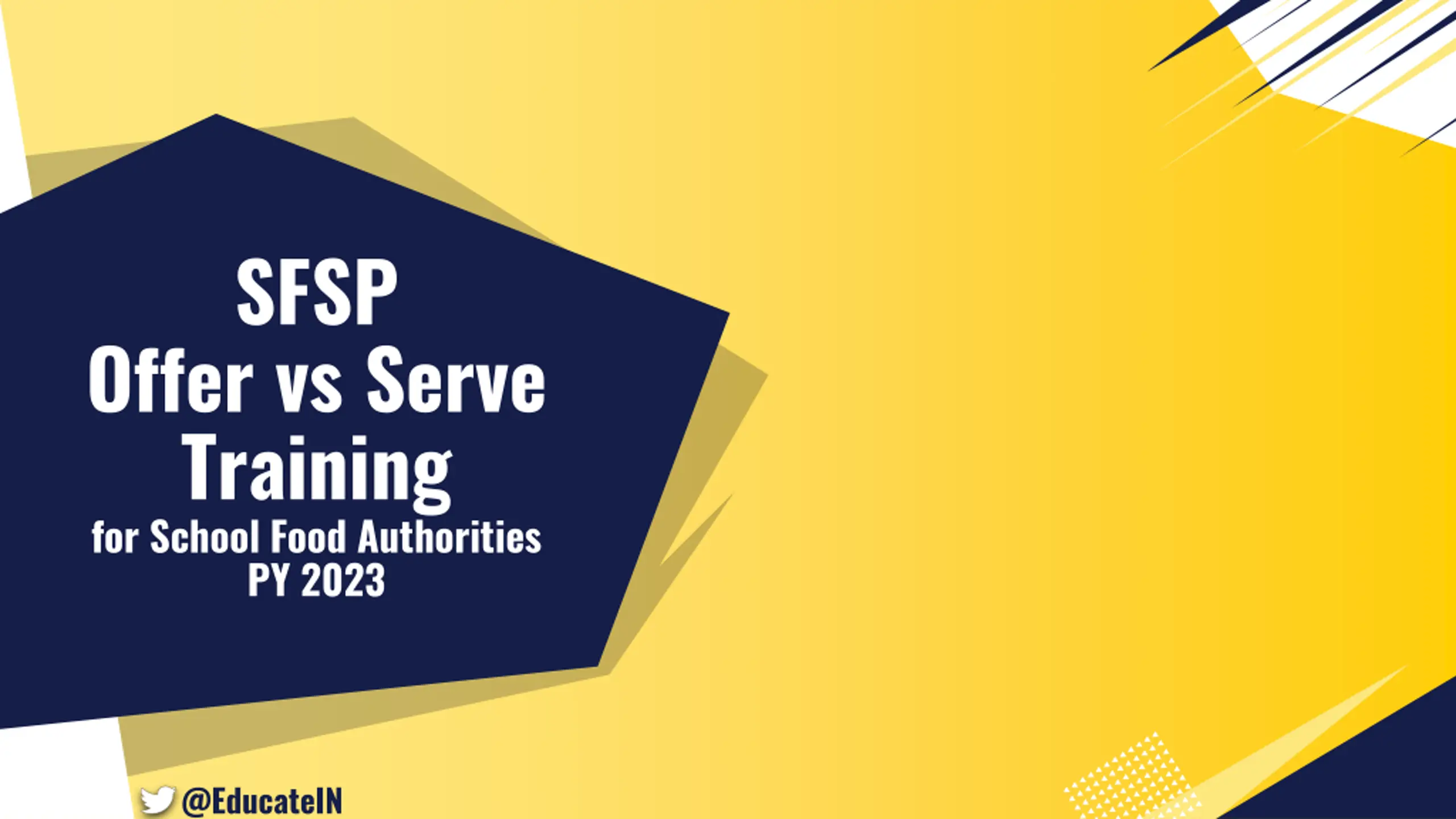 Offer vs. Serve Training for School Food Authorities