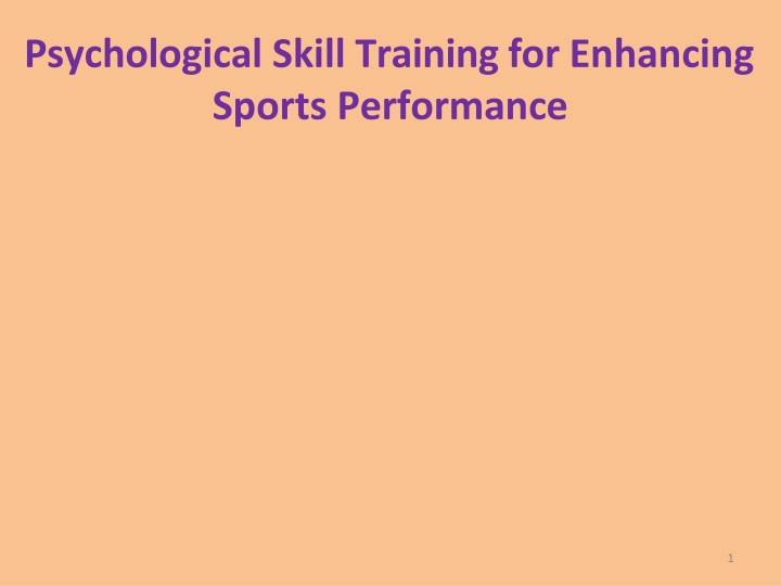 Enhancing Sports Performance Through Psychological Skill Training