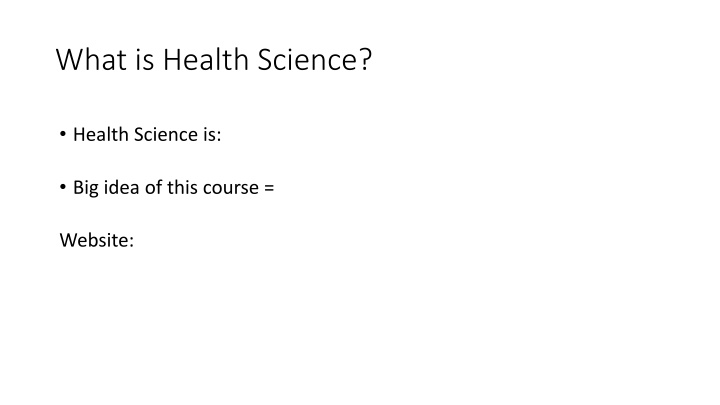 The Diversity of Health Science and Wellness Perspectives