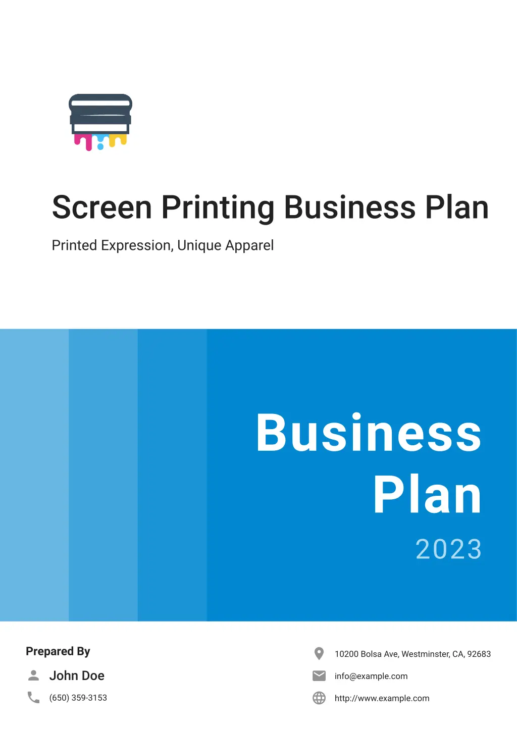 screen printing business plan n.
