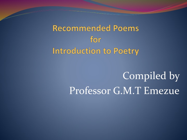 Eloquent Poetry Collection: Okigbo, McKay, Lingyun, and Peters