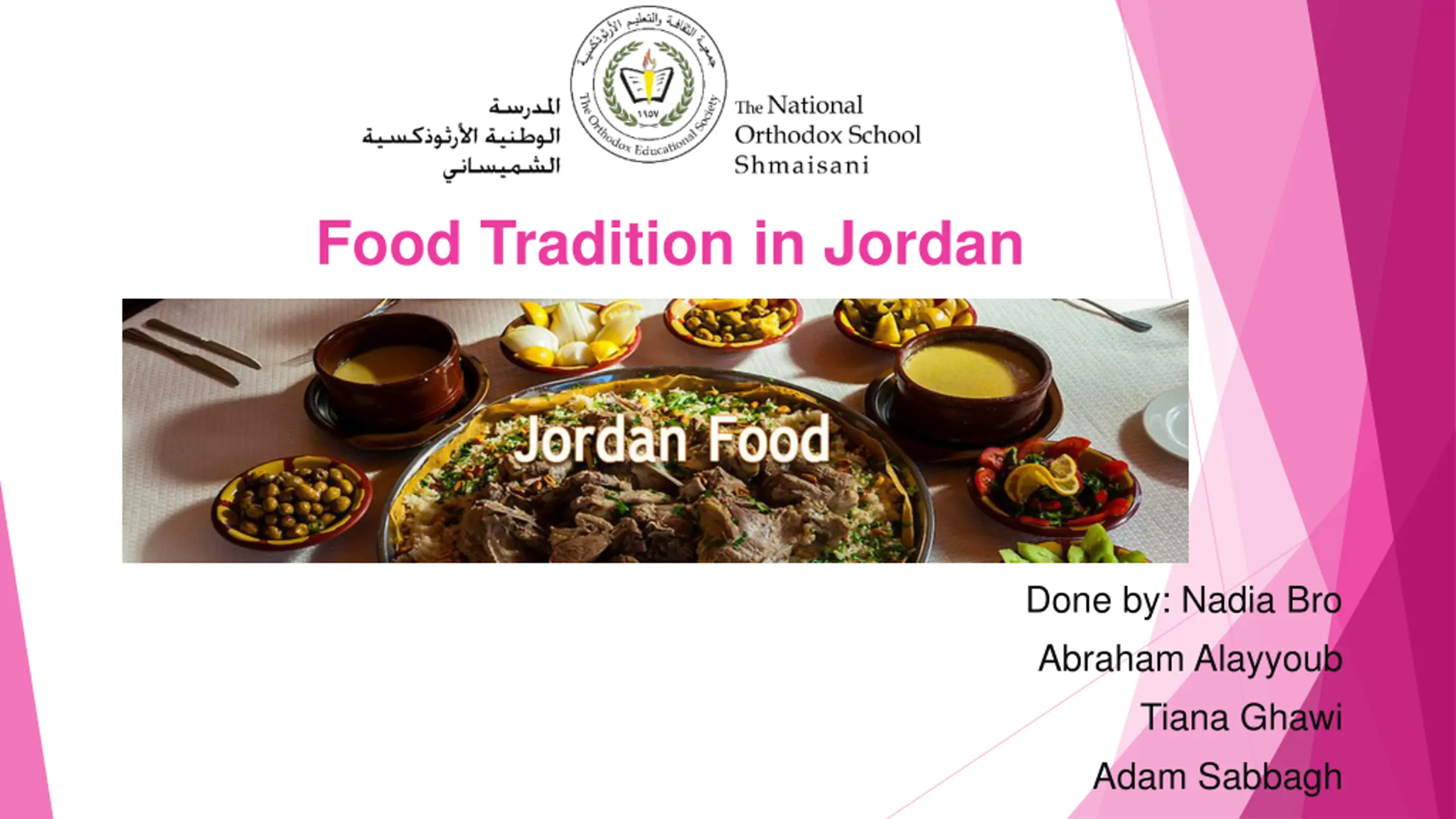 Food Tradition in Jordan