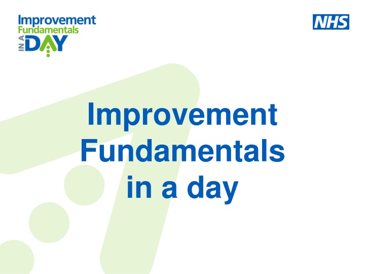Mastering Improvement Fundamentals in a Day Workshop