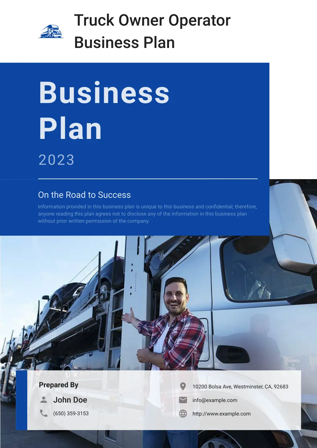 truck owner operator business plan n.