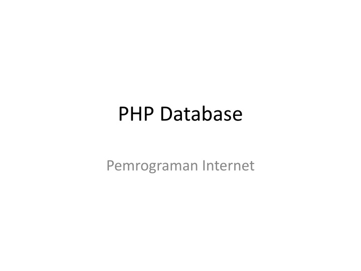 Getting Started with PHP MySQL - Connecting and Manipulating Databases