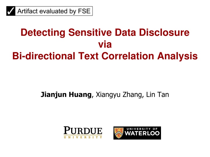 Detecting Sensitive Data Disclosure via Text Analysis