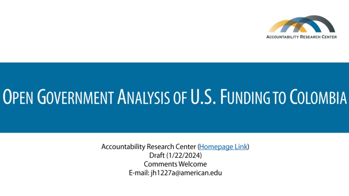 USAID Funding and Development Strategy in Colombia