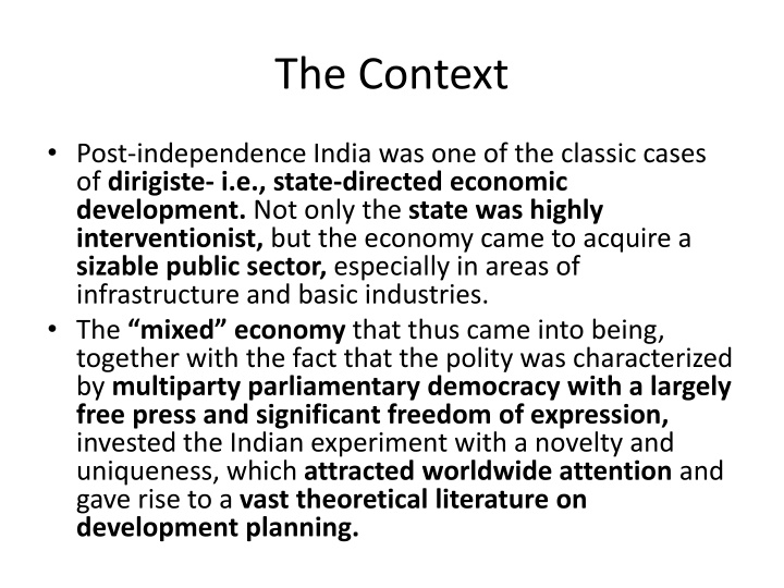 Structural Transition and International Economic Institutions in Post-Independence India