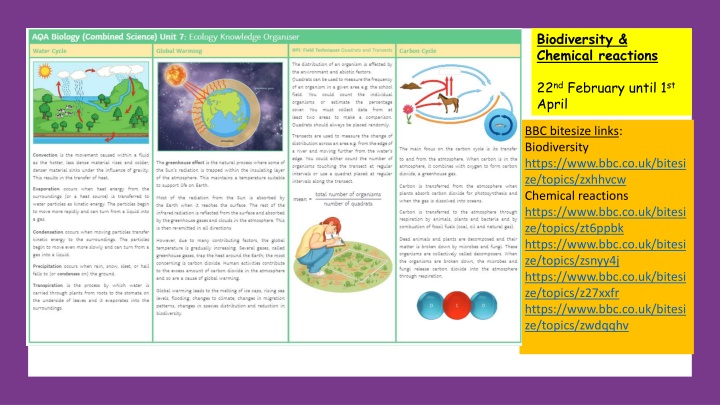 Explore Biodiversity and Chemical Reactions Learning Resources