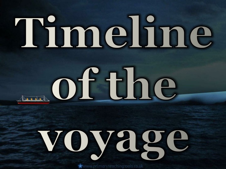 Timeline of the Titanic Voyage