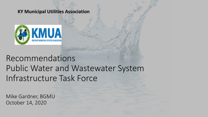Kentucky Municipal Utilities Association Recommendations
