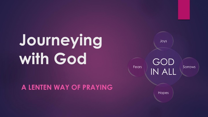 A Lenten Journey of Prayer: Finding God in Joys, Sorrows, and Hopes
