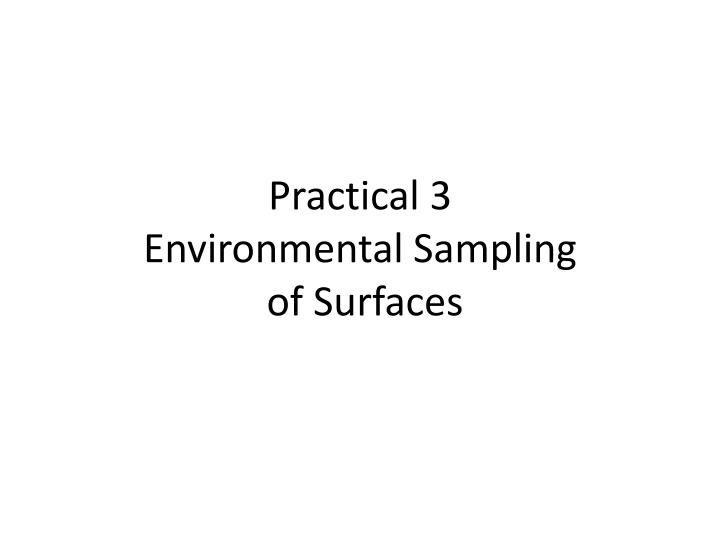 Guide to Environmental Surface Sampling Techniques