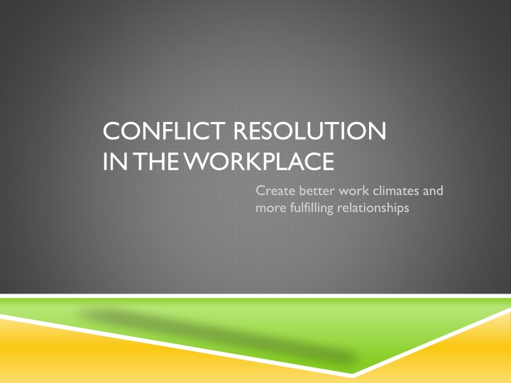 Effective Conflict Resolution Strategies in the Workplace