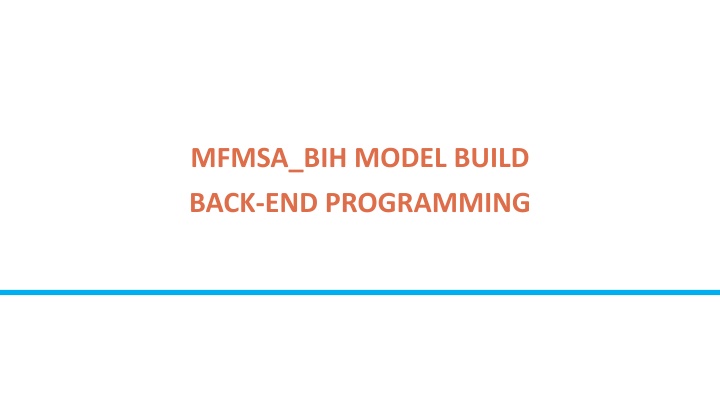 MFMSA_BIH Model Build Process Overview