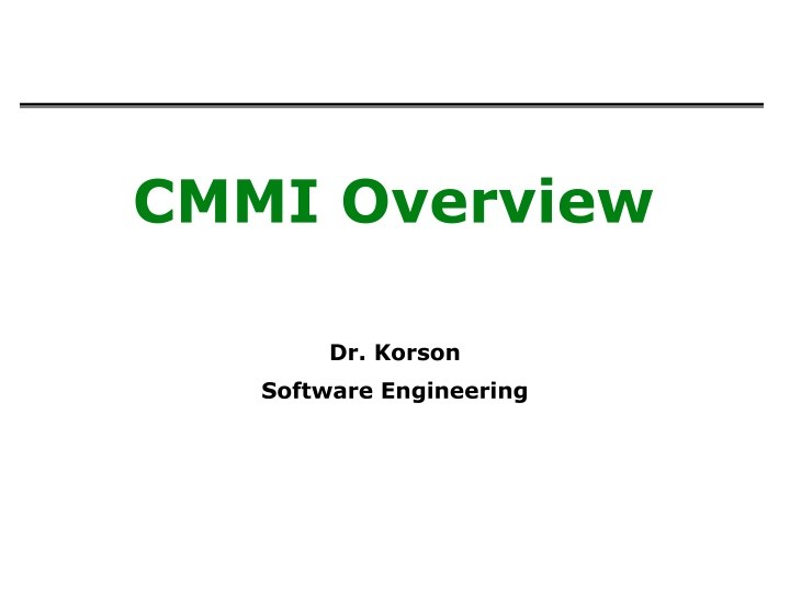 CMMI and Process Maturity in Software Engineering