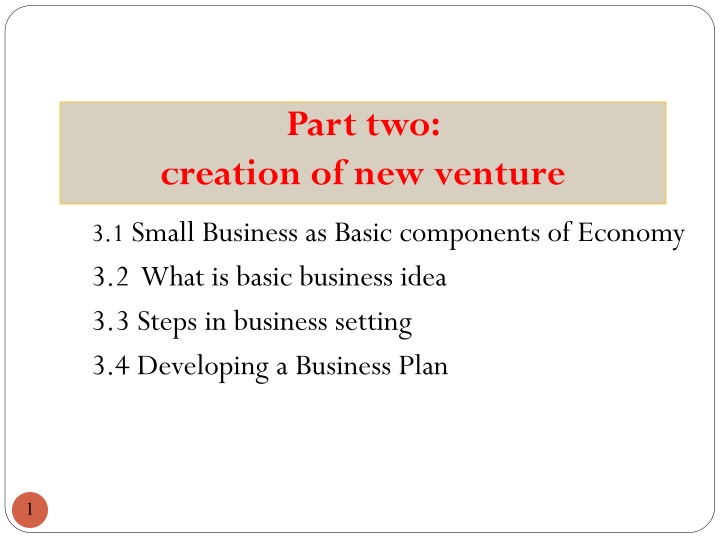 Small Businesses in the Economy