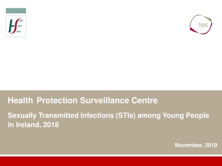 Sexual Health Protection Surveillance: STIs Among Young People in Ireland, 2018