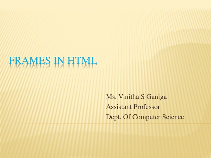 Frames in HTML