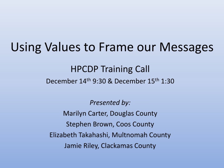 Effective Messaging Strategies for Health Promotion Training
