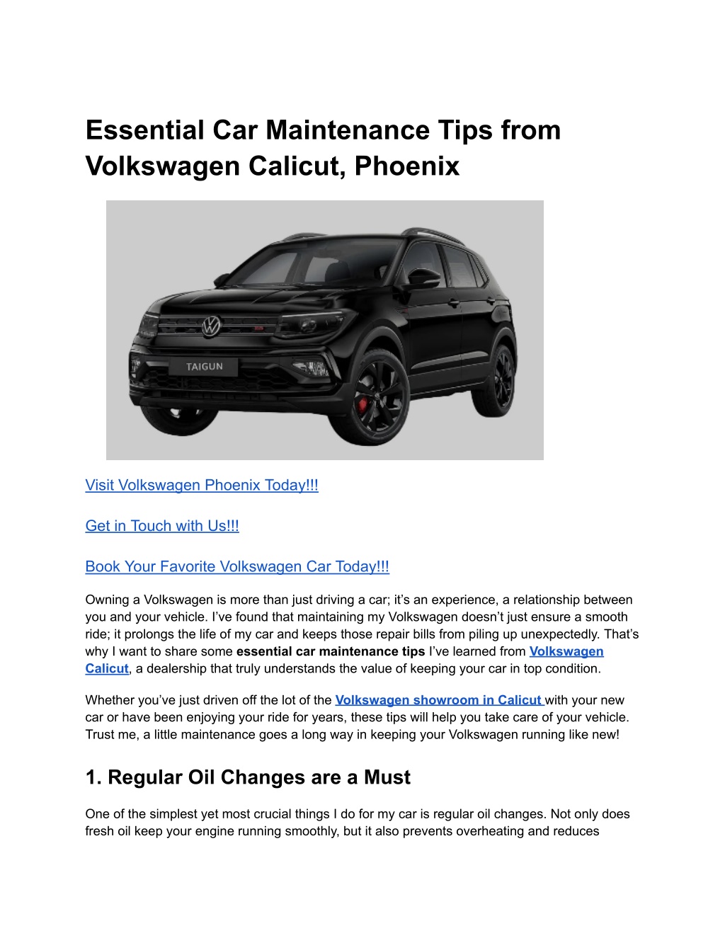 essential car maintenance tips from volkswagen l.w