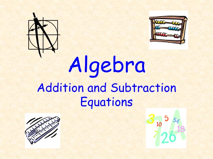 Solving Algebra Addition and Subtraction Equations