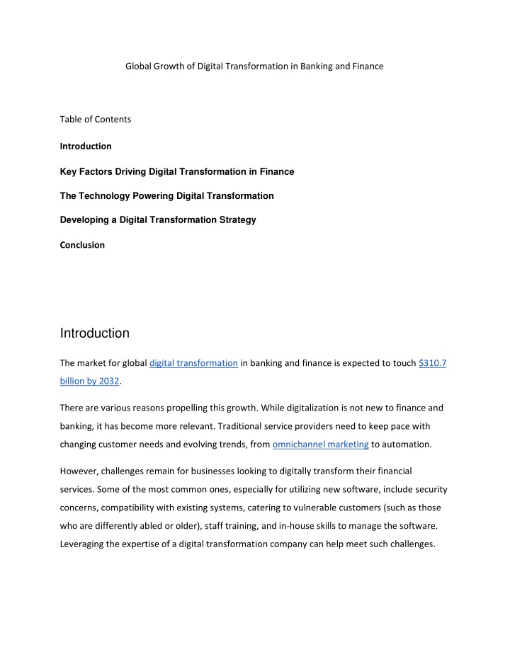 global growth of digital transformation n.w