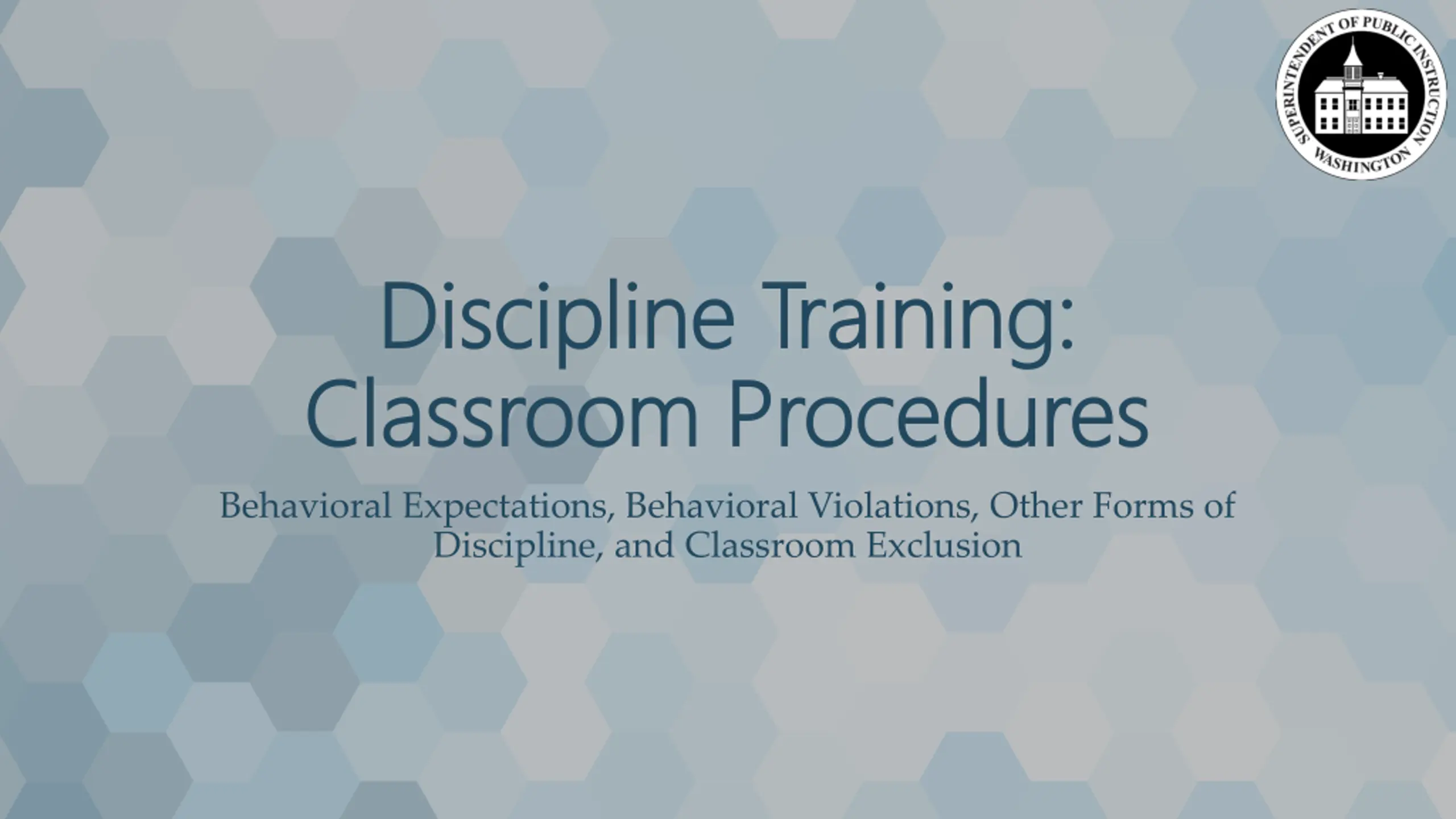 Effective Classroom Discipline Training
