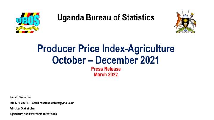 Uganda Bureau of Statistics Producer Price Index - Agriculture Overview