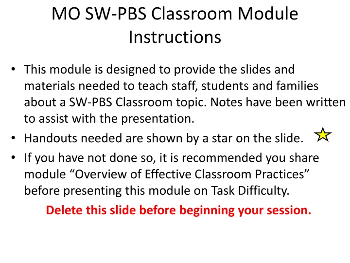 Task Difficulty in Classroom Instruction
