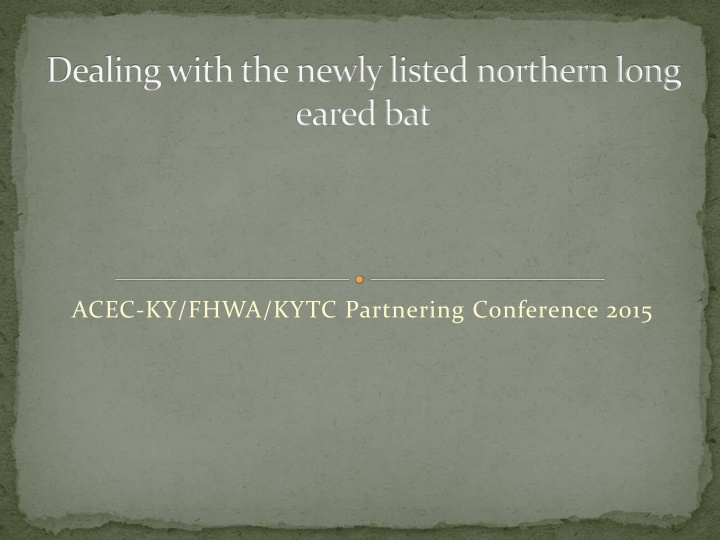 Northern Long-Eared Bat: Habitat, Range, and Conservation Status