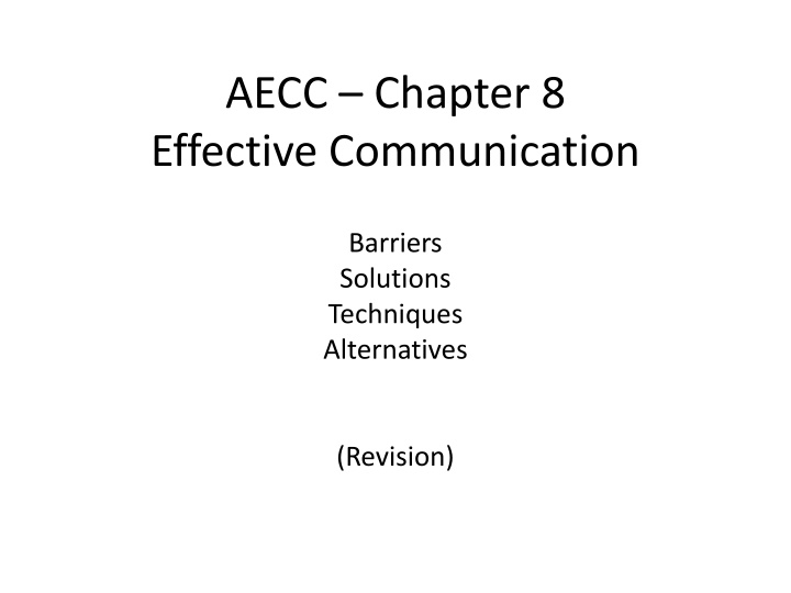 Overcoming Communication Barriers