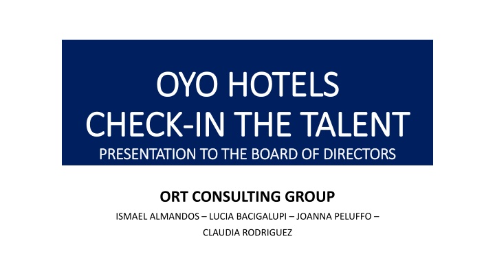 Building Employer Brand Strategies for OYO Hotels in the American Market
