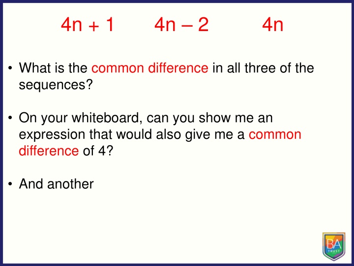 Sequences and Patterns in Mathematics
