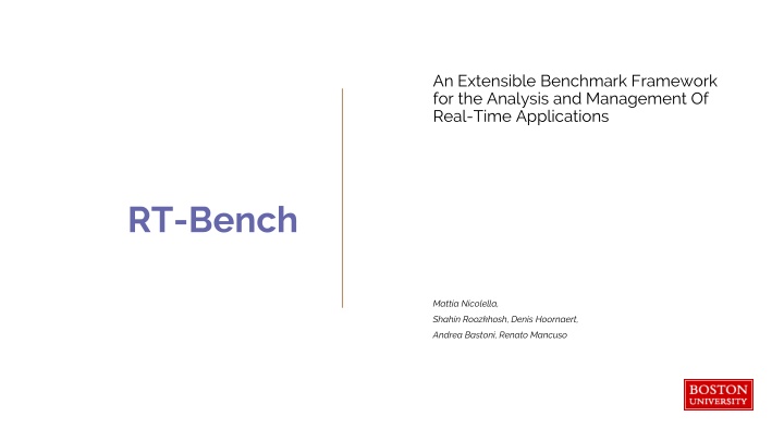 RT-Bench: Extensible Real-Time Benchmark Framework