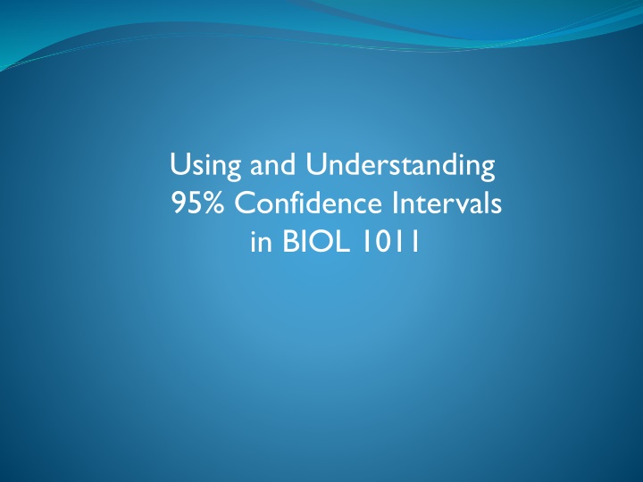 Applying 95% Confidence Intervals in Biology
