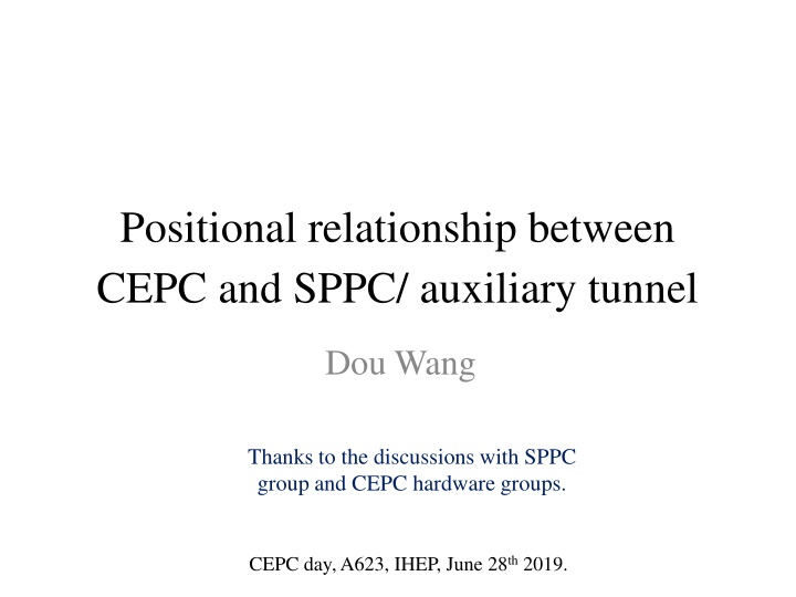 Positional Relationship Between CEPC and SPPC for Accelerator Physics