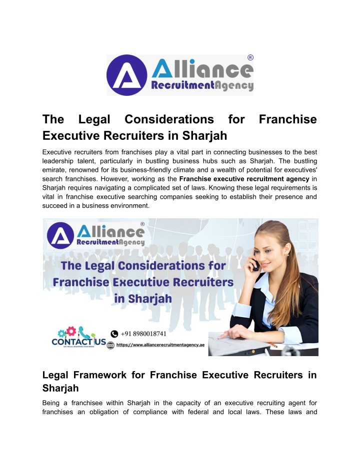 the executive recruiters in sharjah n.w