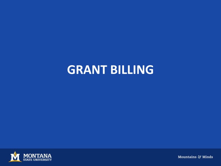 Grant Billing in BANNER Finance