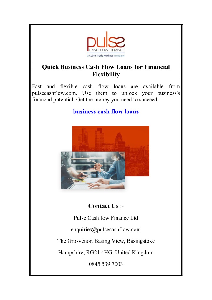 quick business cash flow loans for financial n.w