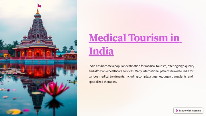 medical tourism in india n.w