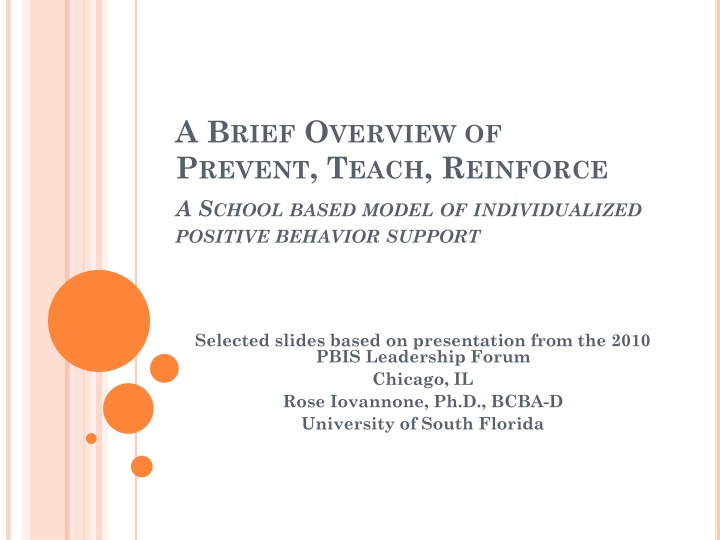 School-Based Model of Individualized Positive Behavior Support