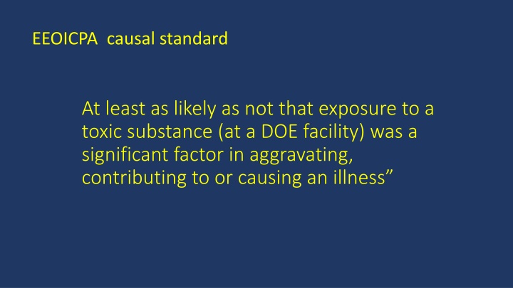 Causal Factors in Illness: Toxins, Smoking, and Contributing Causes