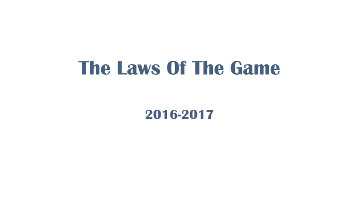 Updates to Football Laws 2016-2017