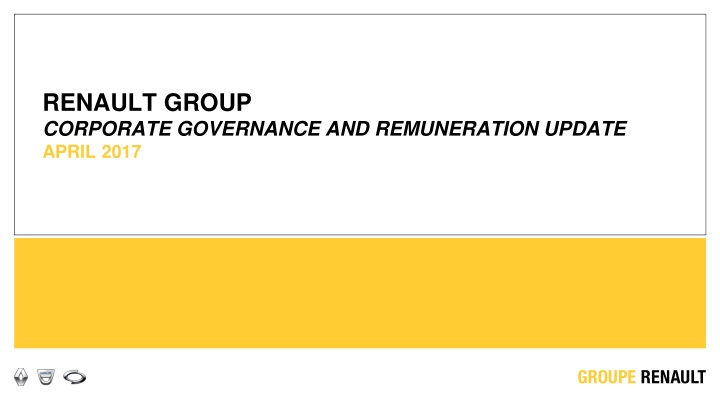 Renault Group Corporate Governance and Remuneration Update - April 2017