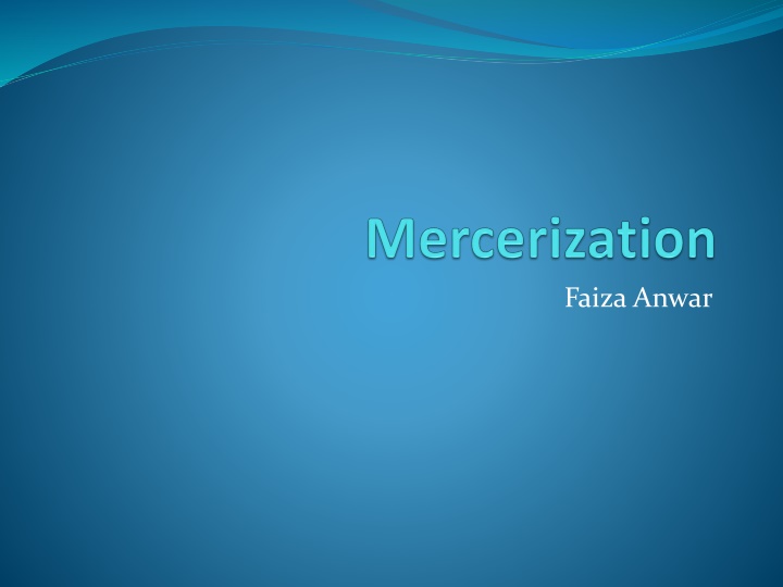 Mercerization Process in Cotton Textiles