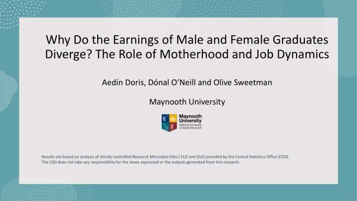 Gender Wage Gap: Motherhood and Job Dynamics